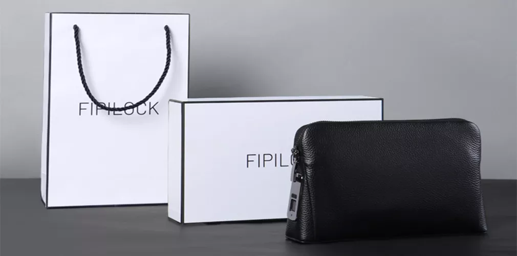 fingerprint clutch bag