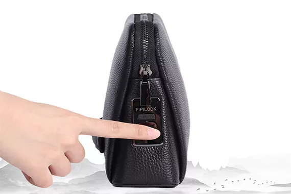 fingerprint lock clutch bag