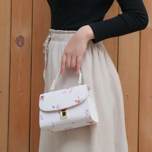 Vintage floral fingerprint handbag,Perfect match of Chinese style and modernity