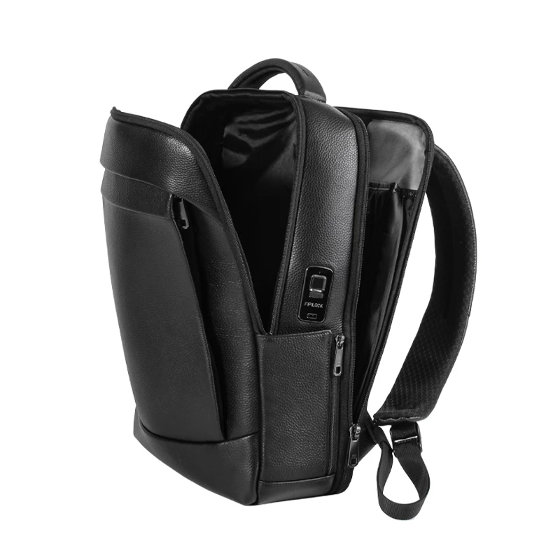 Custom Black Mens Fingerprint Lock Biometric Backpack Manufacturer