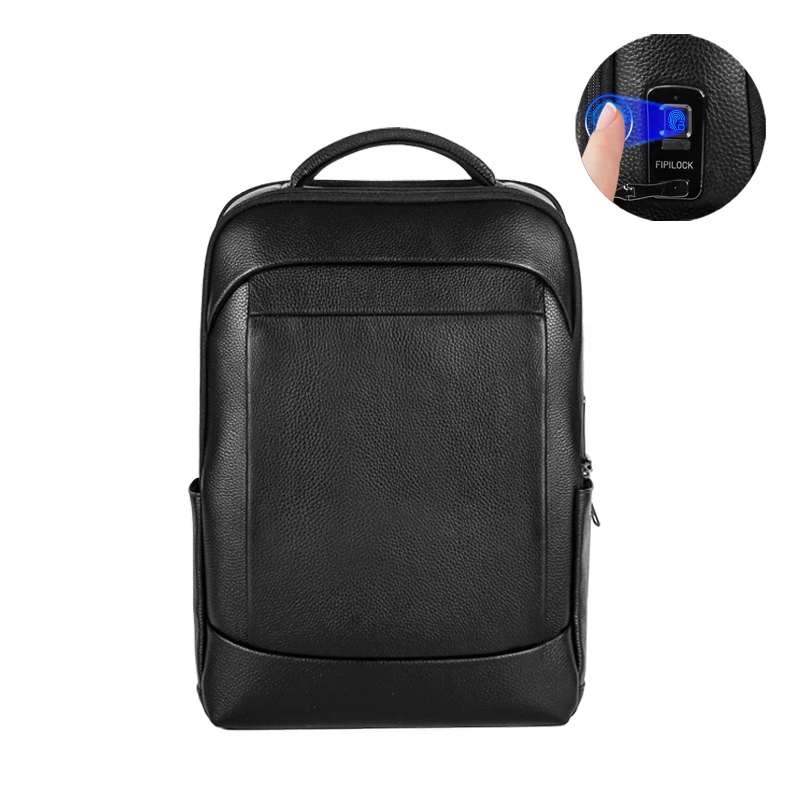 Custom Black Mens Fingerprint Lock Biometric Backpack Manufacturer