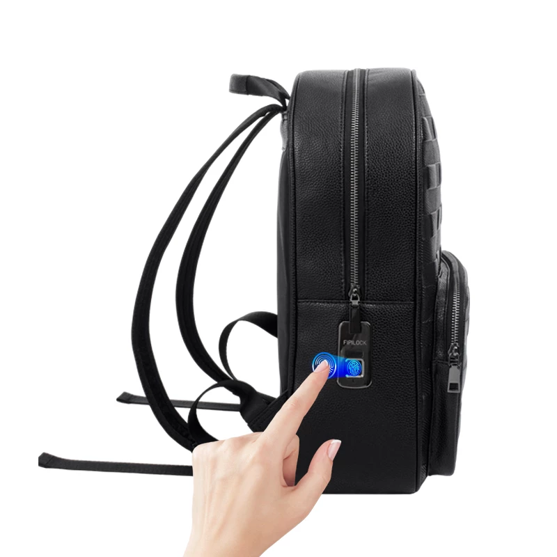 Factory Price Men's Travel Business Casual Fingerprint Backpack