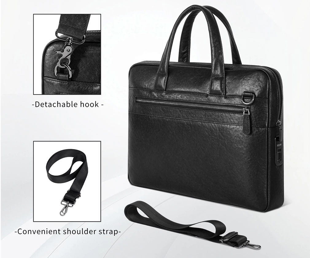 Fingerprint Black Computer Briefcase