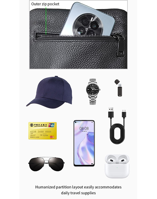 black mens sling bag