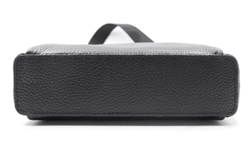 black leather sling bag for men