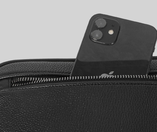 mens black leather clutch bag