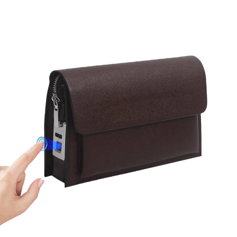 Personalised Black Brown Fingerprint Clutch Bag Supplier