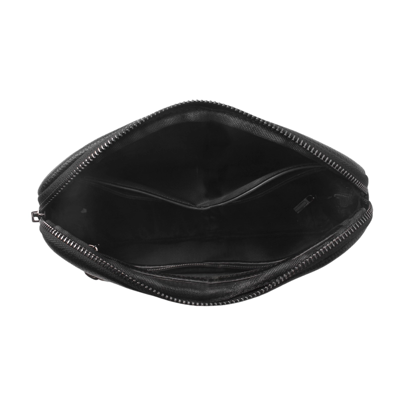 Custom Smart Black Orange Anti-Theft Fingerprint Clutch Bag Factory