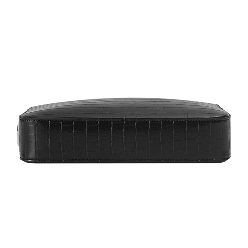Portable Black Mens Business Anti-Theft Fingerprint Lock Clutch Bag