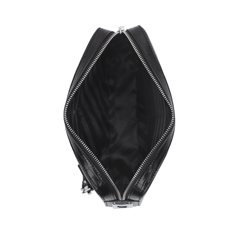 Portable Black Mens Business Anti-Theft Fingerprint Lock Clutch Bag